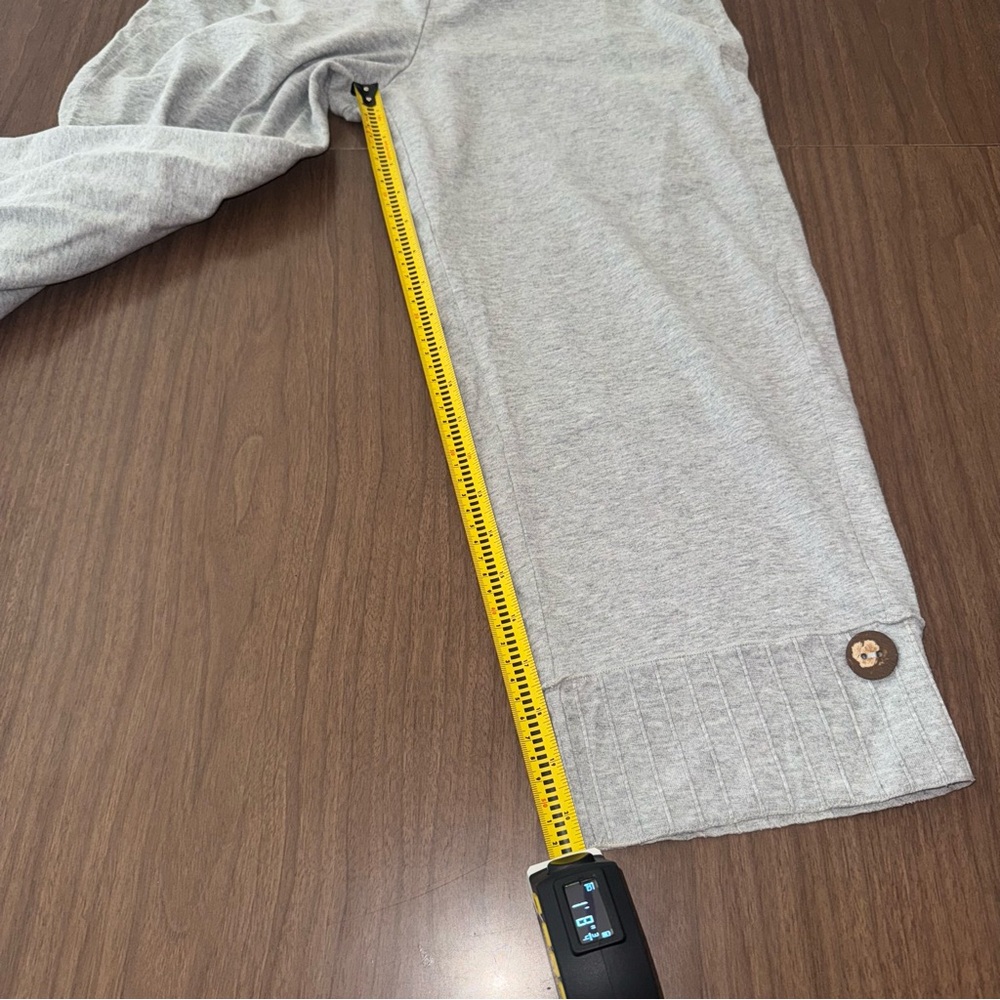 Soft Surroundings Women’s XS/S Gray Cotton Cropped Pants Elastic Waist Casual‎ - Picture 4 of 7